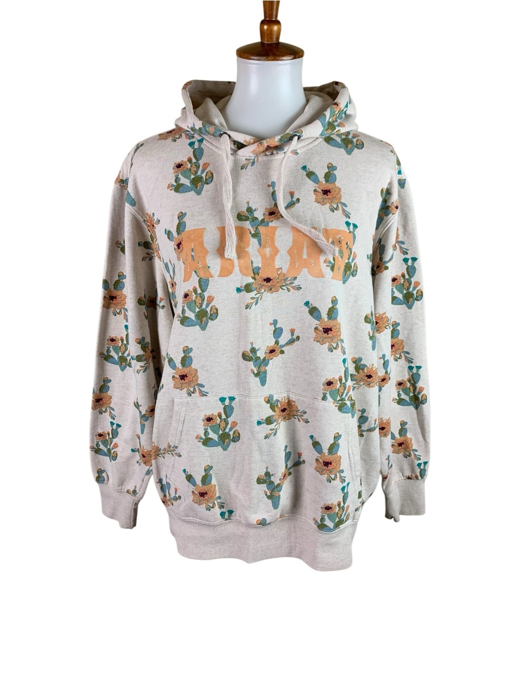 Ariat Real Floral Cactus Hoodie Western Cowgirl Southwest Pullover XL